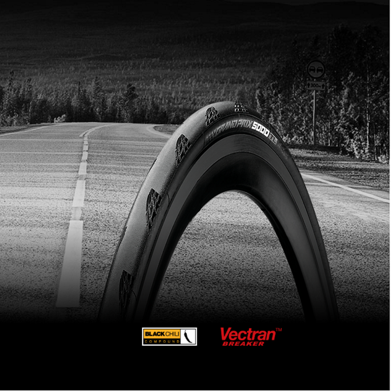 Continental Tyre GP5000 Clincher Road 700 x 25 Black/Translucent