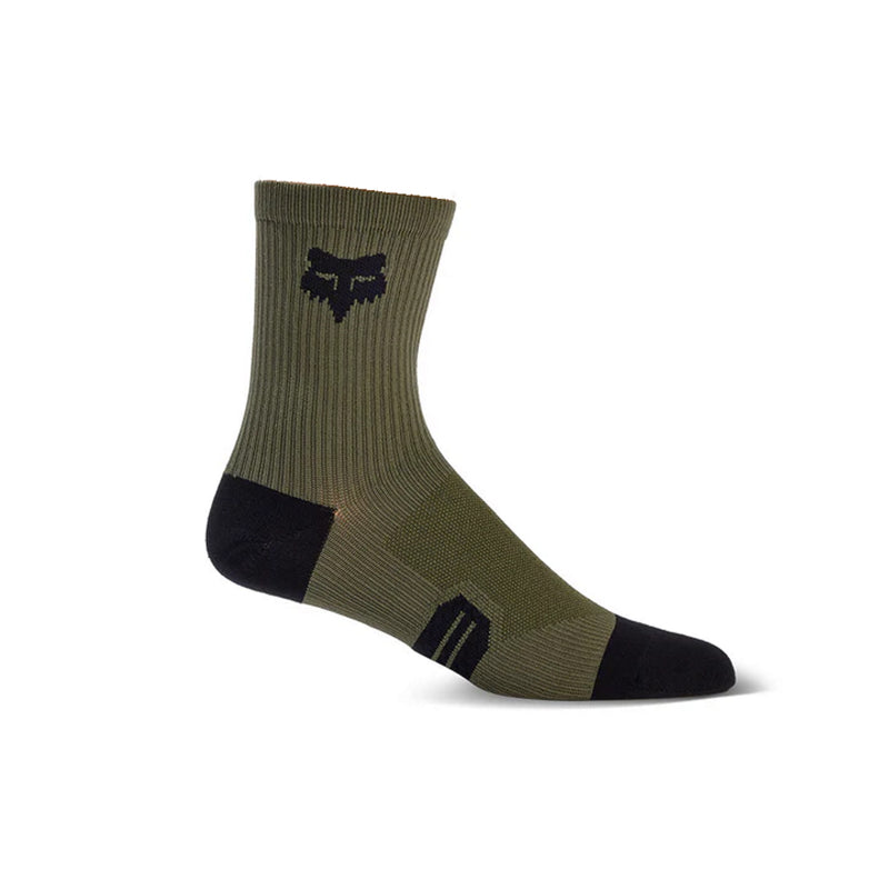 Fox 6 Inch Ranger Socks Olive Green