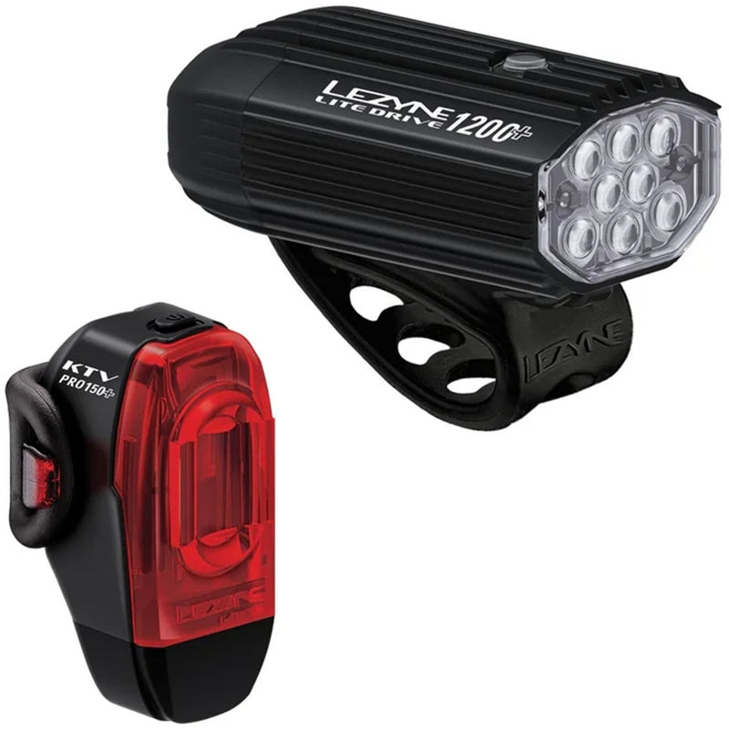 Lezyne Lite Drive 1200+/KTV Drive Pro+ 150 Lumens Lightset