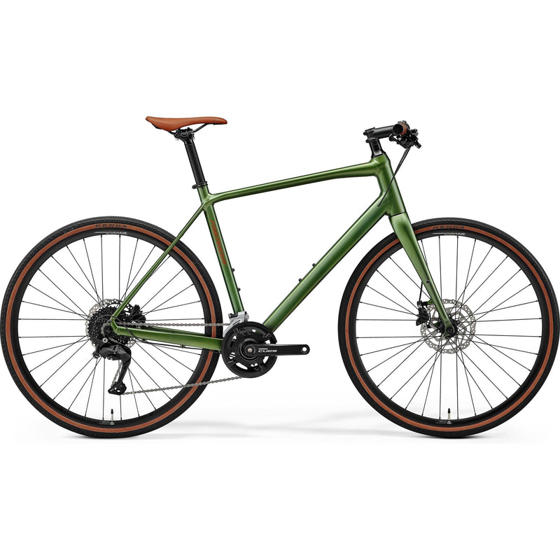 Merida Speeder 100 Flat Bar Road Bike Silk Fog Green/Brown
