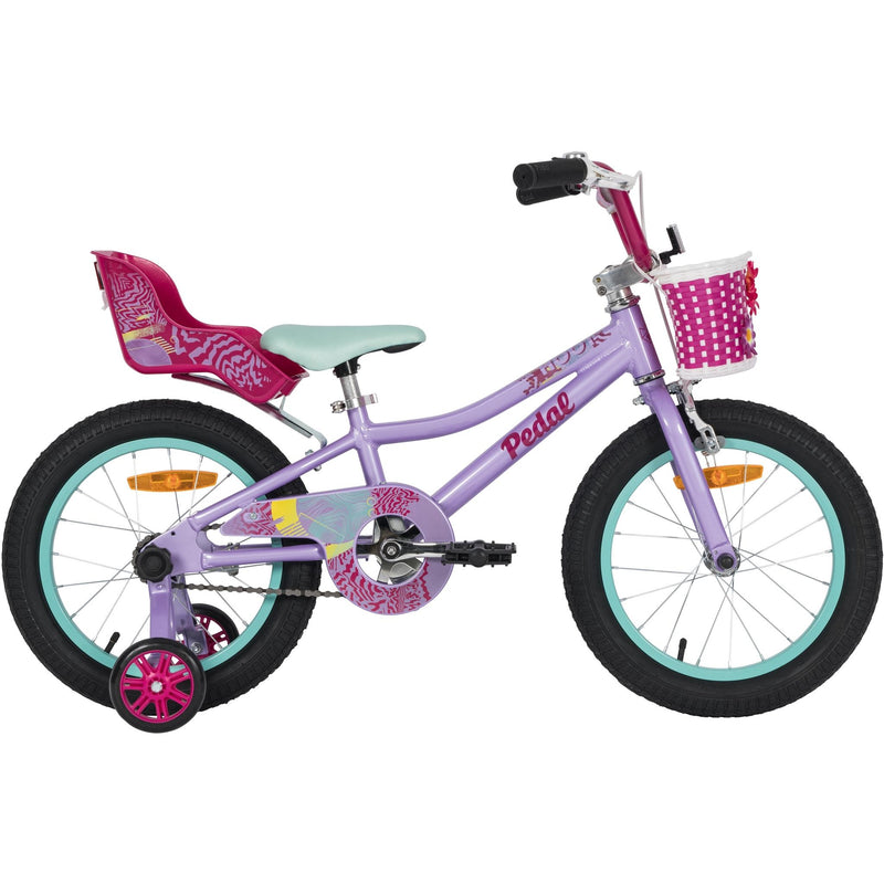Pedal Hoot Alloy 16" Kids Bike Lilac/Black