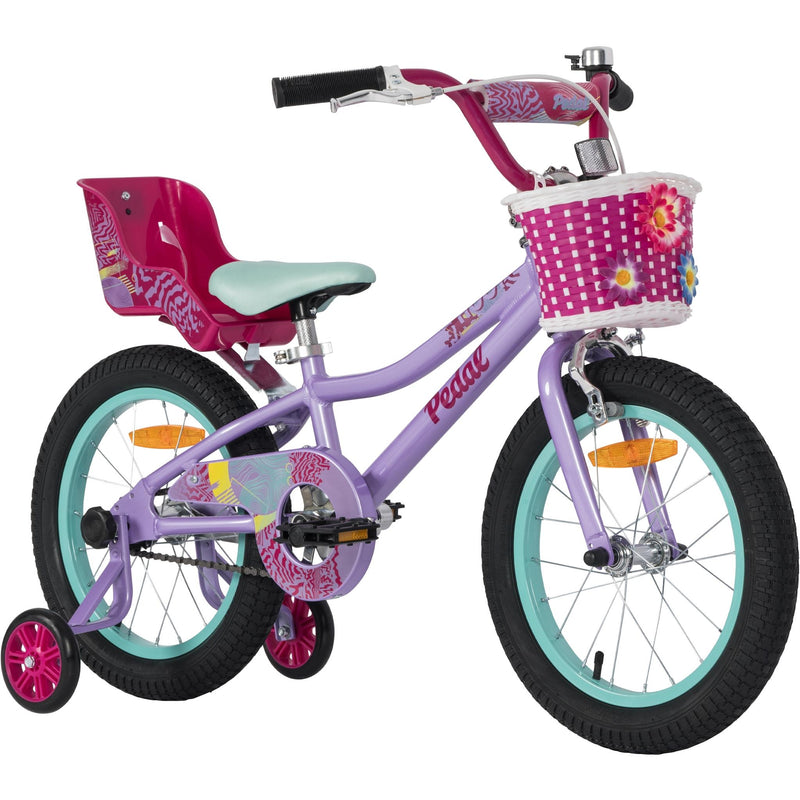 Pedal Hoot Alloy 16" Kids Bike Lilac/Black