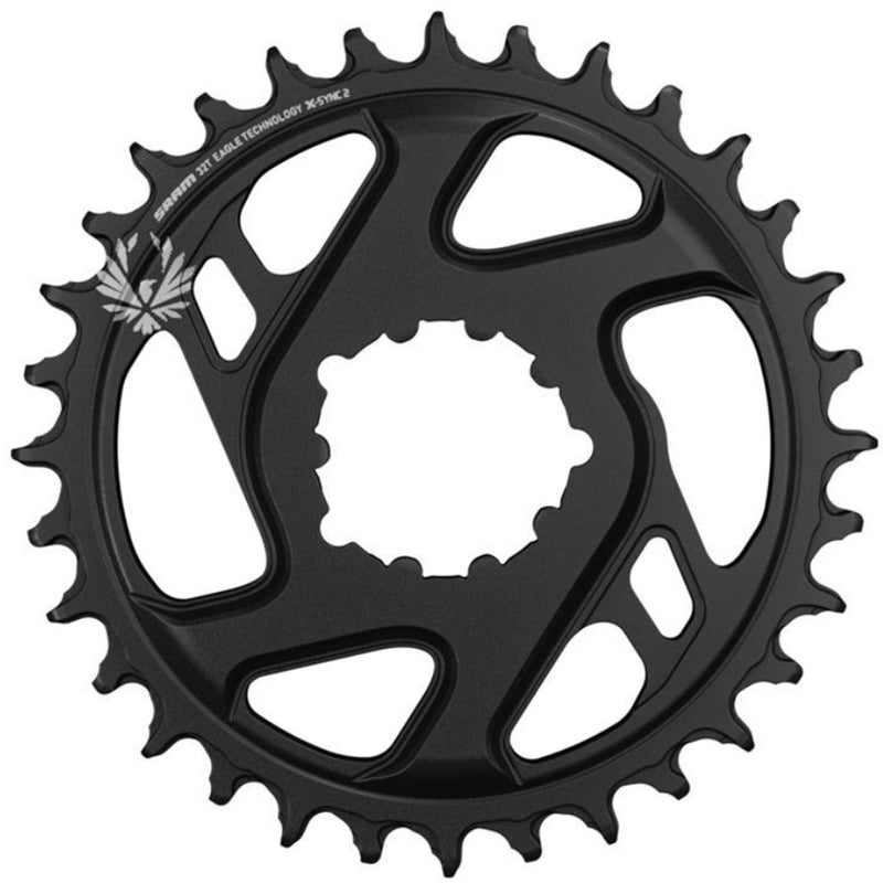 Sram X-Sync 2 Chain Ring 34T Eagle Direct Mount 6mm Offset Cold Forged Aluminum Black