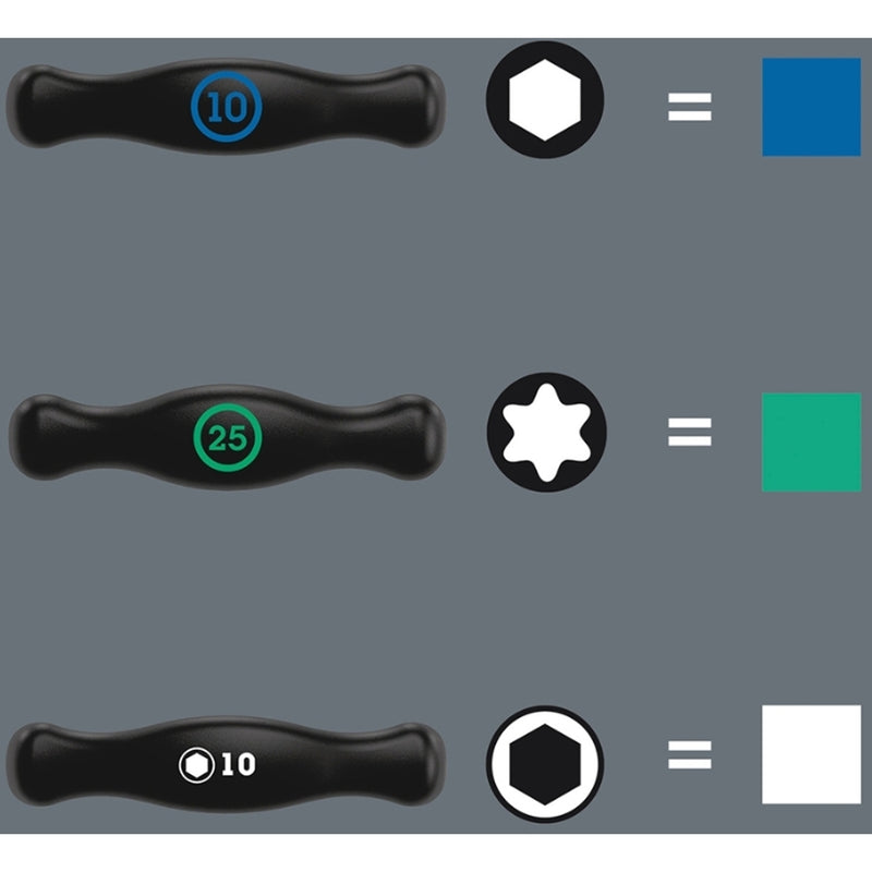 Wera Bicycle Set 6 Screwdriver Set T-Handle with Holding Function 10 Pieces