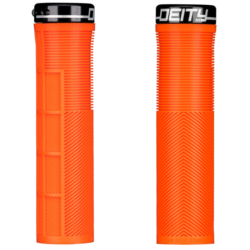 Deity Knuckleduster Lock-On Grips Orange