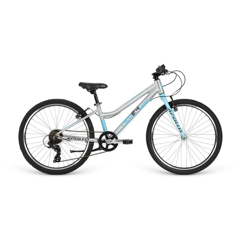 Apollo Neo 24" Kids Bike 7-Speed Alloy/Sky Blue/Charcoal