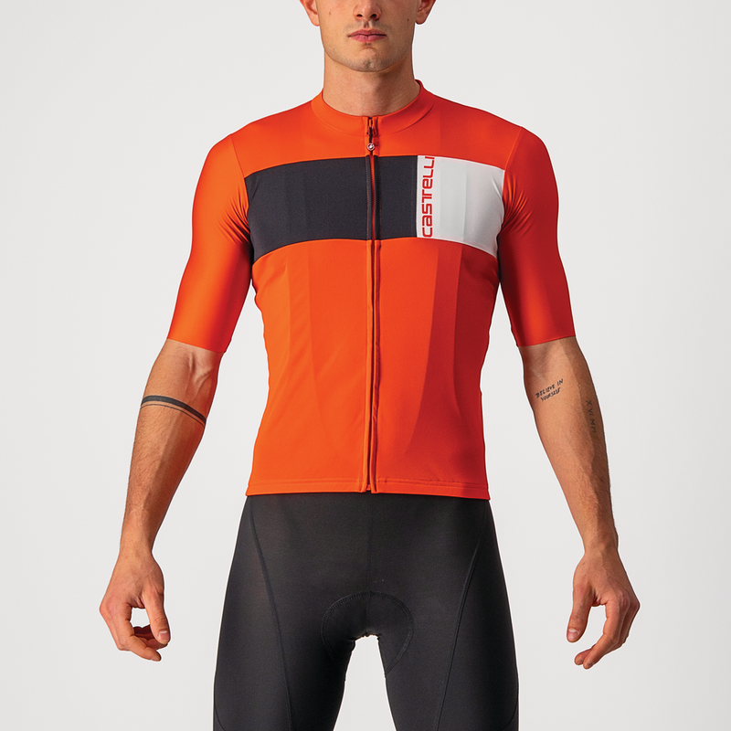 Castelli Jersey Prologo 7 Fiery Red/Light Black-Ivory