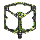 Crankbrothers Pedal Stamp 7 Large Splatter Paint Lime Green