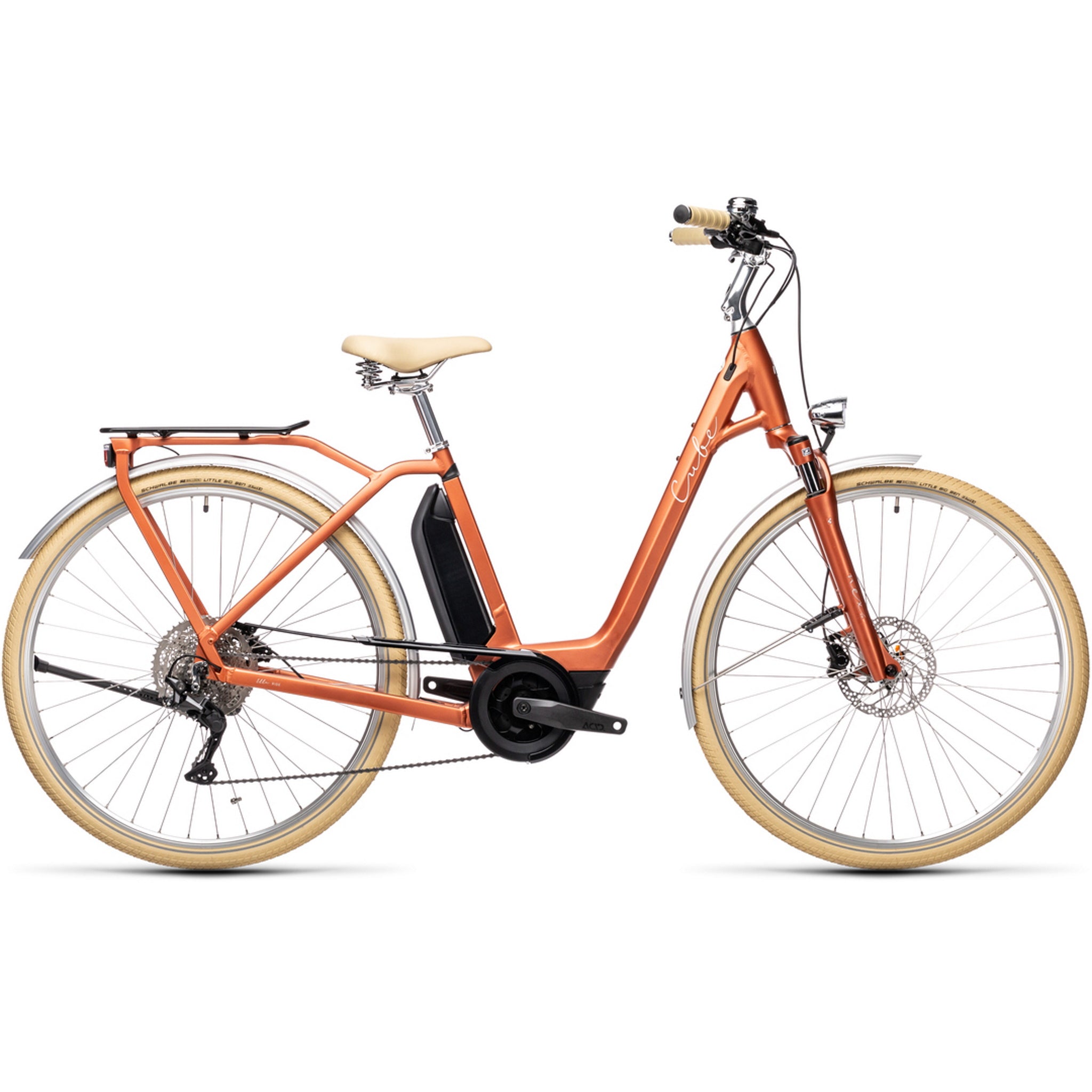 Cube Ella Ride Hybrid Electric Bike 400wh Battery Rusty Orange 'n' Gre –  99bikes.co.nz
