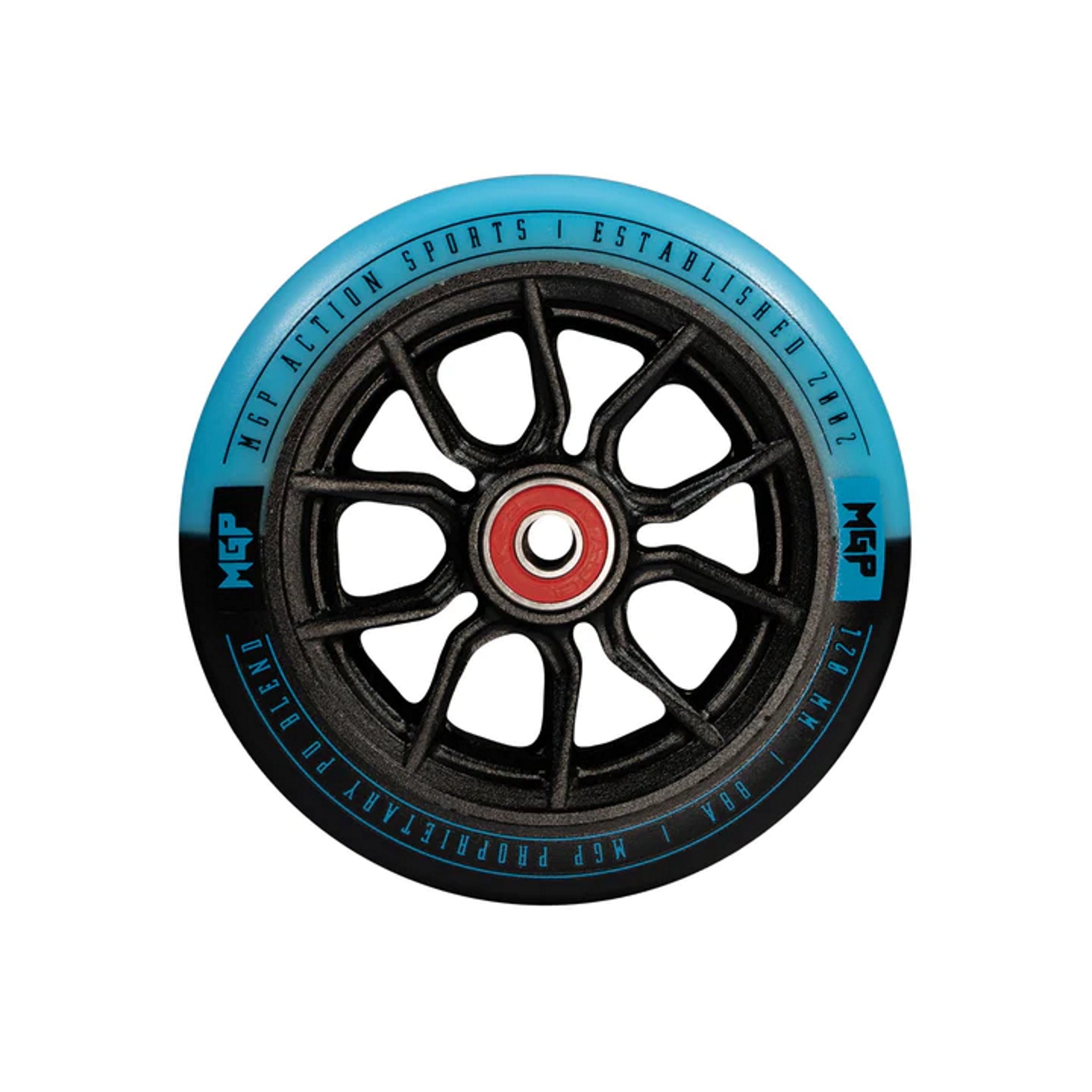 madd gear wheels Madd Gear Syndicate Scooter Wheel 120mm Black/Blue – 99bikes.co.nz