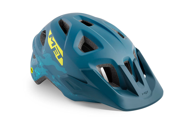 Met Eldar MIPS Youth MTB Helmet Petrol Blue Camo