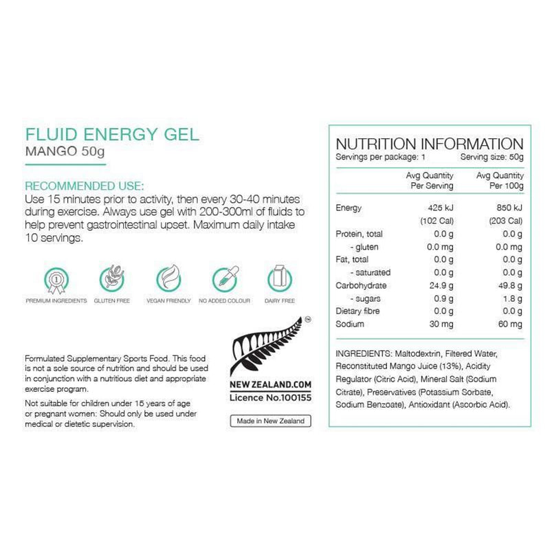 PURE Energy Gel 50g Mango