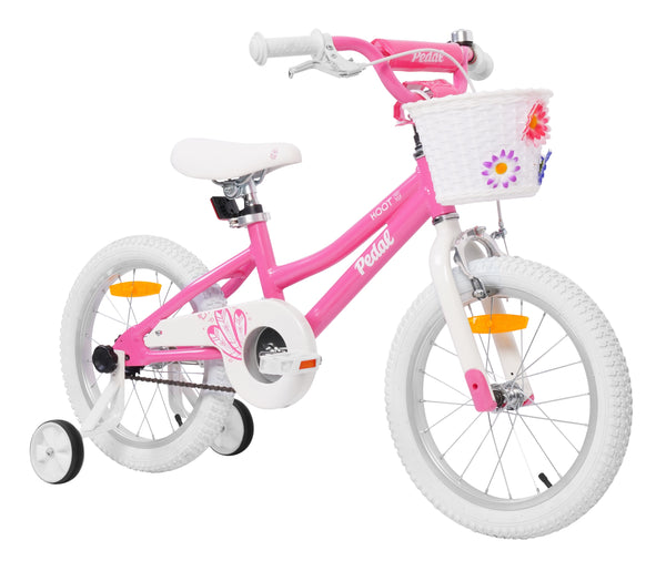 Pedal Hoot Alloy 16” Kids Bike Pink/White