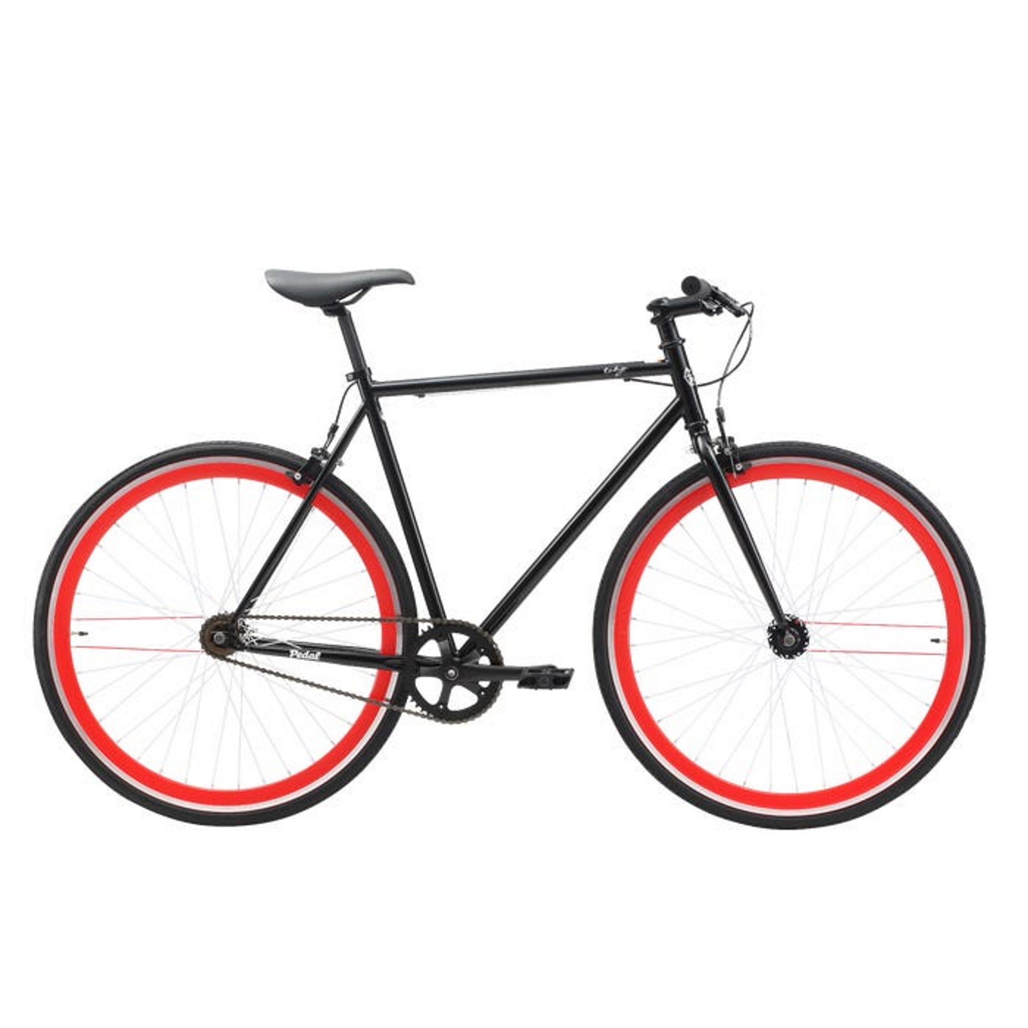 Pedal Messenger Urban Fixie Bike Tokyo Black/Red –