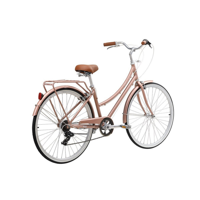 Pedal Uptown DLX 7-Speed Cruiser Bike Rose Gold