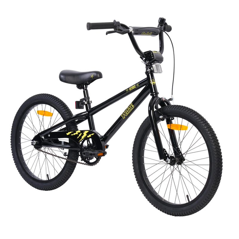 Pedal Strike 20" Steel Kids Bike Black/Yellow