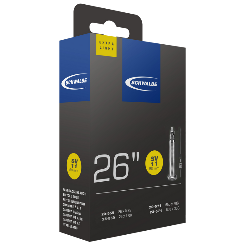 Schwalbe Tube SV20 700 x 18-25 Presta 60mm Extralight 65g