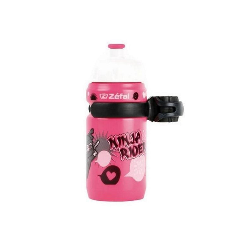 Zefal Kids Water Bottle Cage with 400ml Bottle Ninja Pink