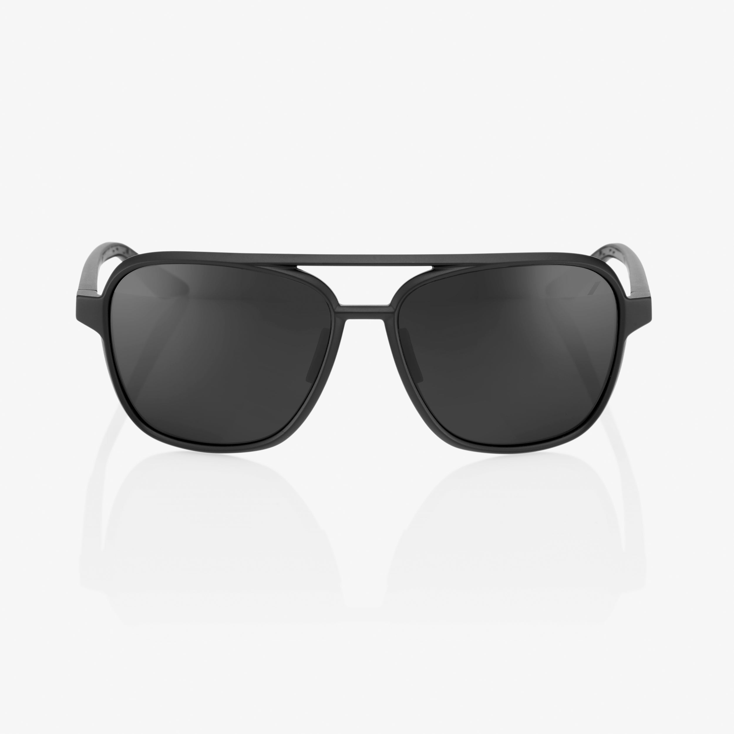 100% KASIA Sunglasses Matte Black with Black Mirror Lens