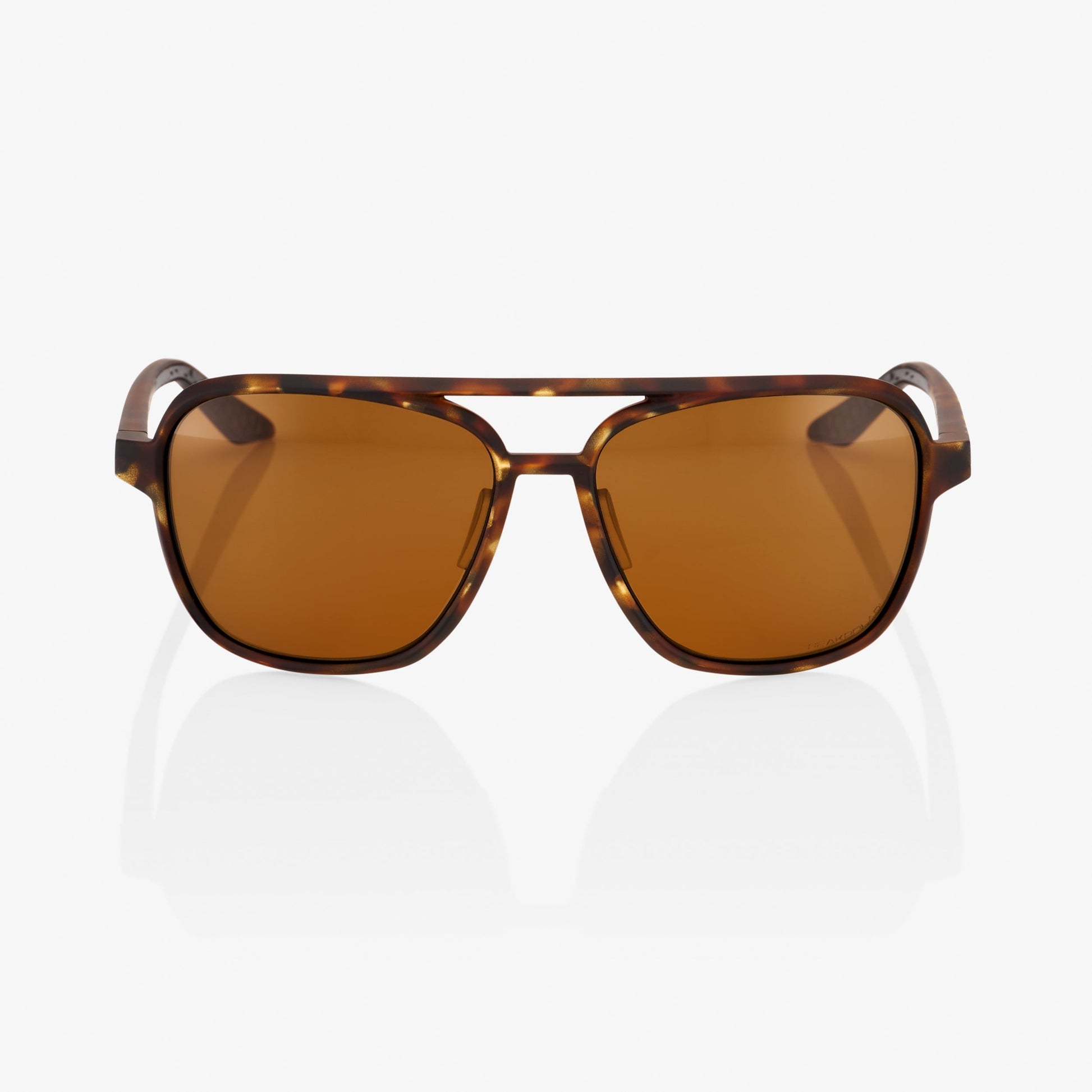 100% KASIA Sunglasses Soft Tact Havana with Bronze Peakpolar Lens