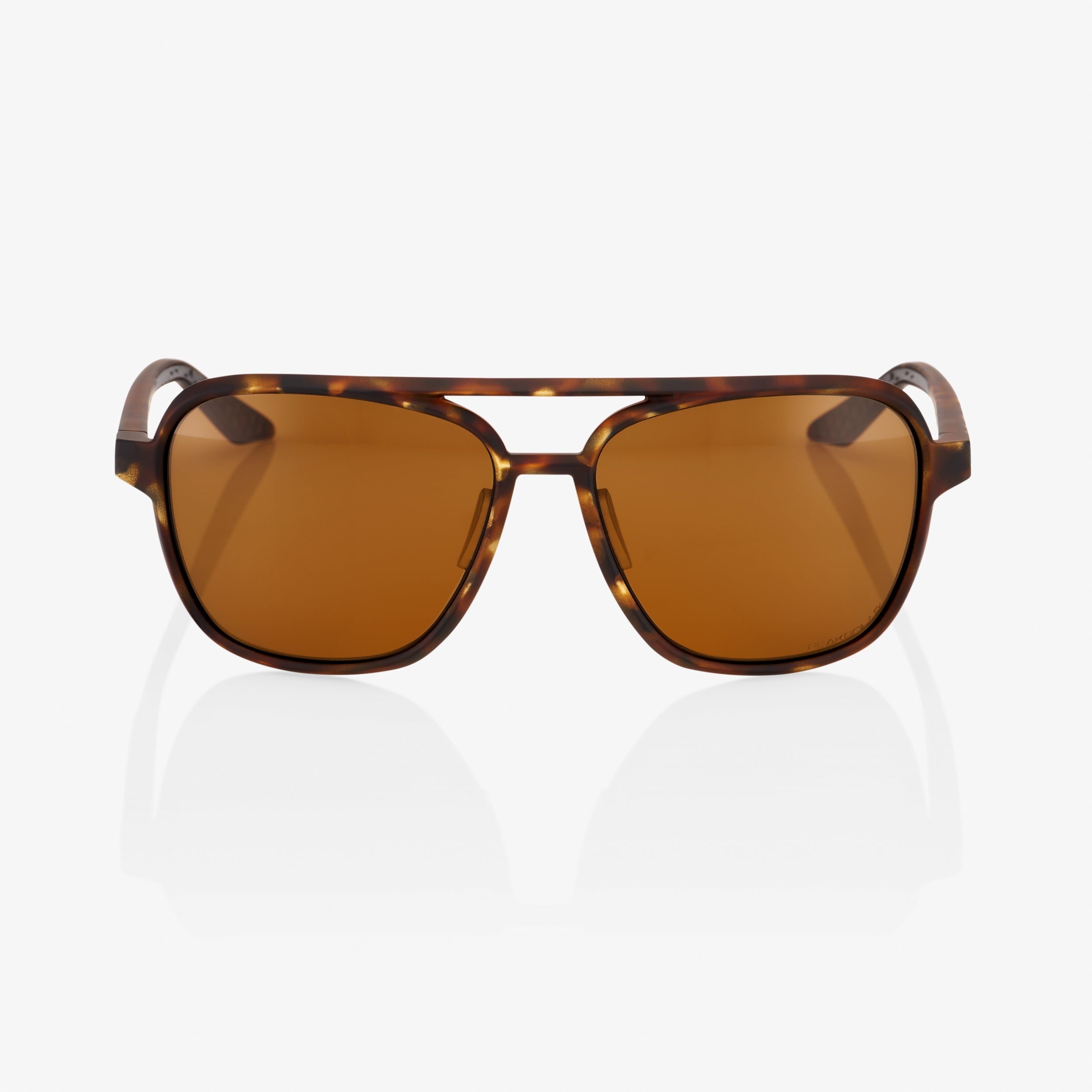 100% KASIA Sunglasses Soft Tact Havana with Bronze Peakpolar Lens