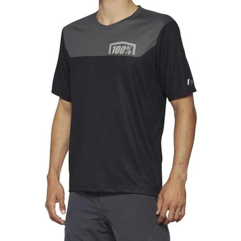 100% Airmatic Short Sleeve Jersey Charcoal