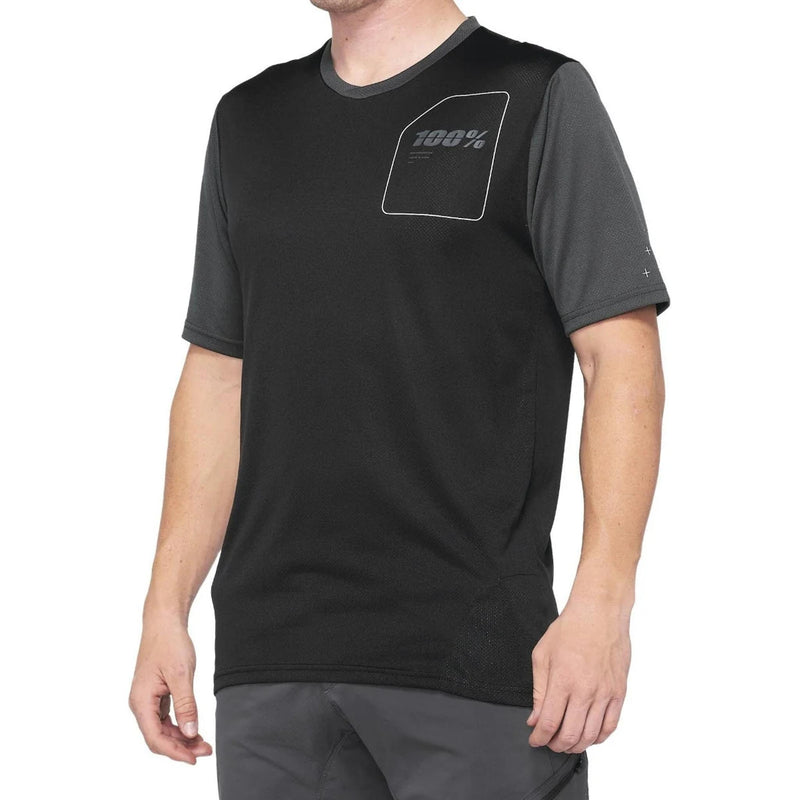 100% Ridecamp Short Sleeve Jersey Black/Charcoal