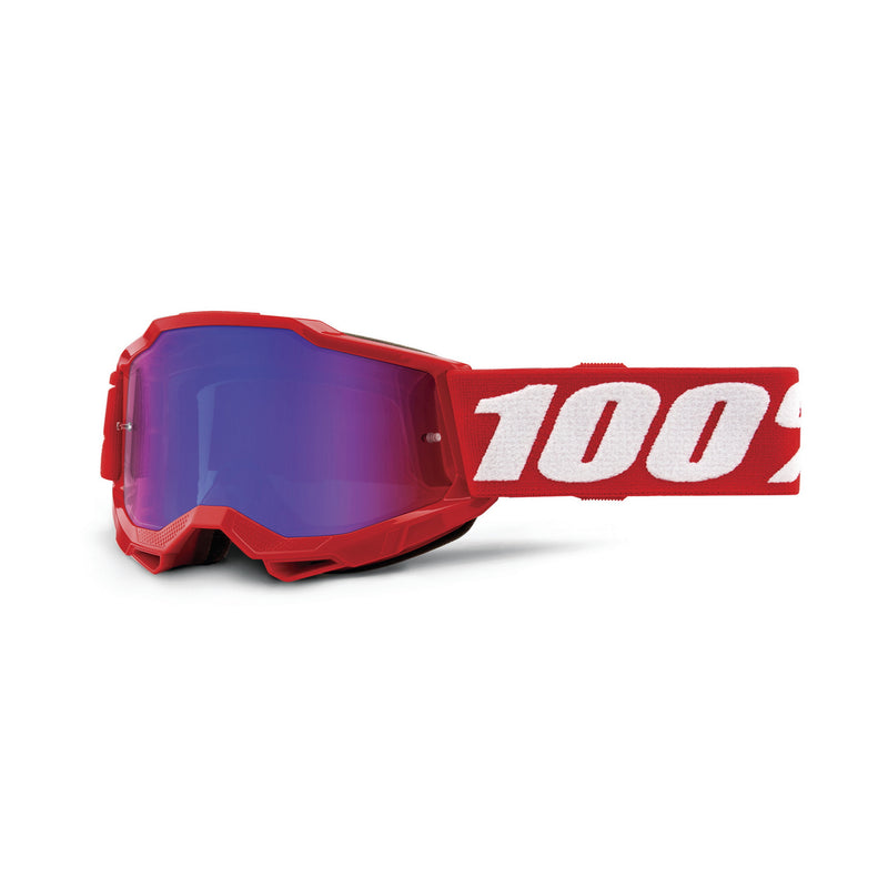 100% ACCURI 2 Youth Goggle Red with Red/Blue Mirror Lens