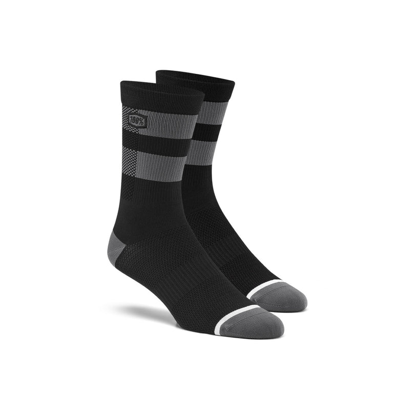 100% Flow Performance Socks Black/Grey