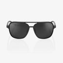 100% KASIA Sunglasses Matte Black with Black Mirror Lens