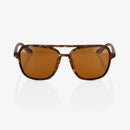 100% KASIA Sunglasses Soft Tact Havana with Bronze Peakpolar Lens