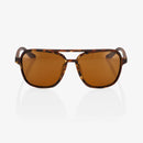 100% KASIA Sunglasses Soft Tact Havana with Bronze Peakpolar Lens