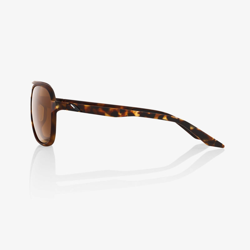 100% KASIA Sunglasses Soft Tact Havana with Bronze Peakpolar Lens
