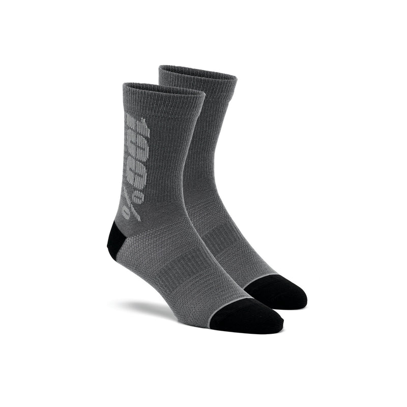 100% RYTHYM Merino Wool Socks Charcoal/Grey S/M