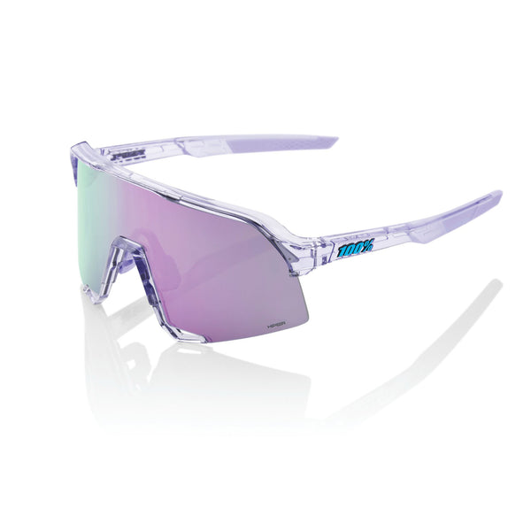 100% S3 Sunglasses Translucent Lavender with HiPER Lavender Mirror Lens