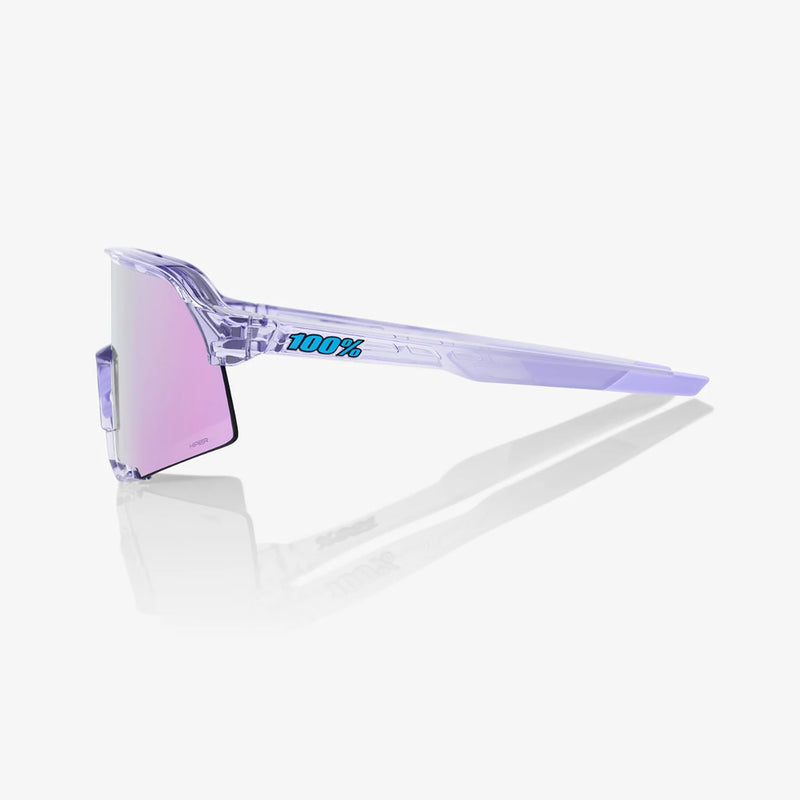 100% S3 Sunglasses Translucent Lavender with HiPER Lavender Mirror Lens