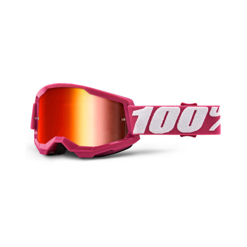 100% STRATA 2 Youth Goggle Fletcher with Red Mirror Lens