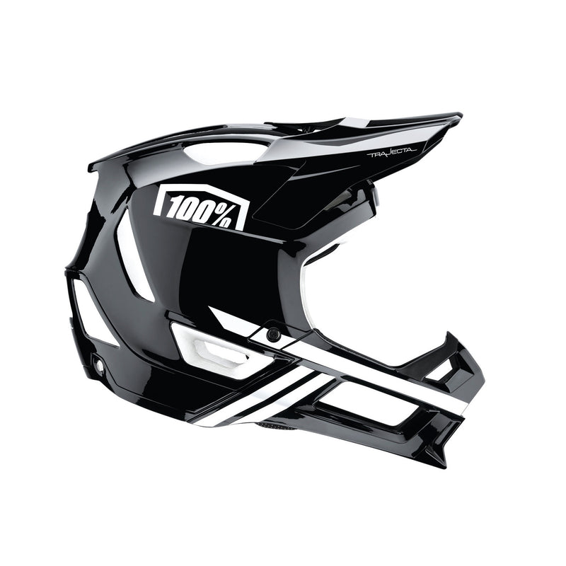 100% Trajecta Full Face Helmet with Fidlok Black/ White