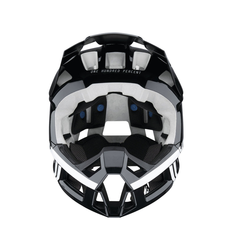 100% Trajecta Full Face Helmet with Fidlok Black/ White