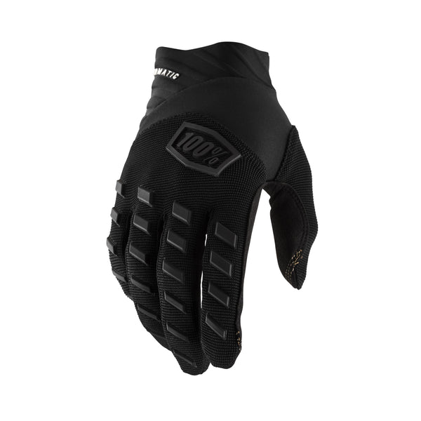 100% Airmatic Gloves Black & Charcoal