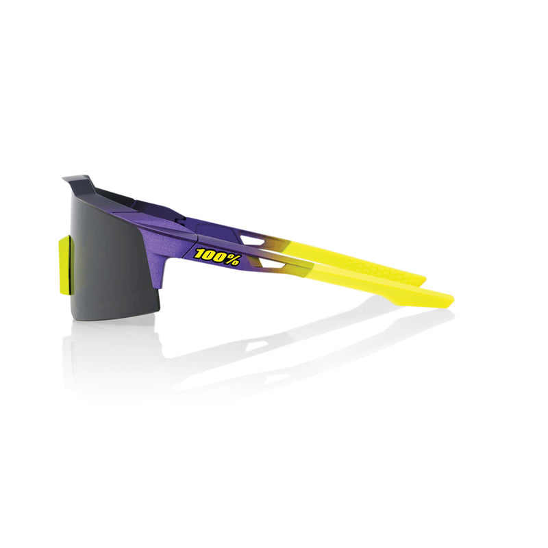 100% Speedcraft SL Sunglasses Matte Metallic Digital Brights with Smoke Lens