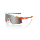 100% Speedcraft SL Sunglasses Soft Tact Two Tone with HiPER Silver Mirror Lens