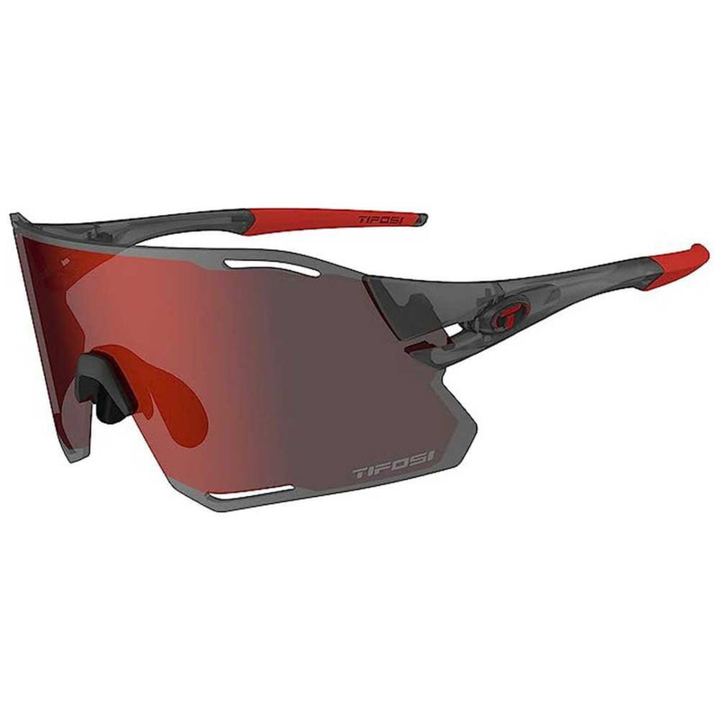 Tifosi Rail Race Cycling Glasses Satin Vapor/Clarion Red/Clear Lens