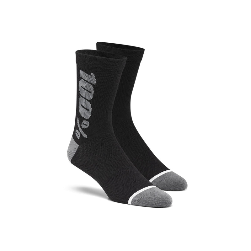 100% Rythym Merino Socks Black/Charcoal