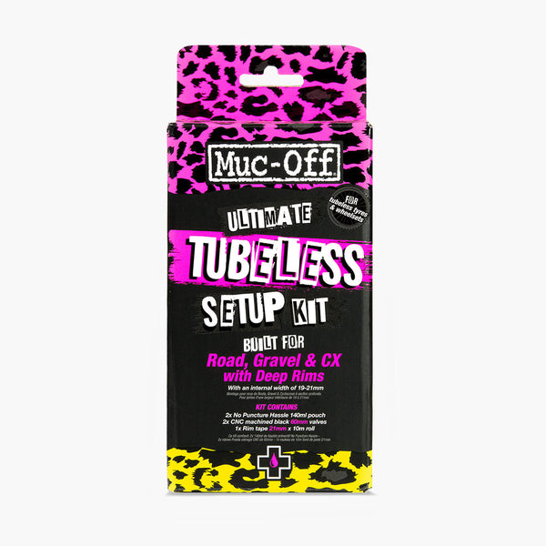 Muc-Off Ultimate Tubeless Setup Kit Road 21mm Tape/60mm Valve