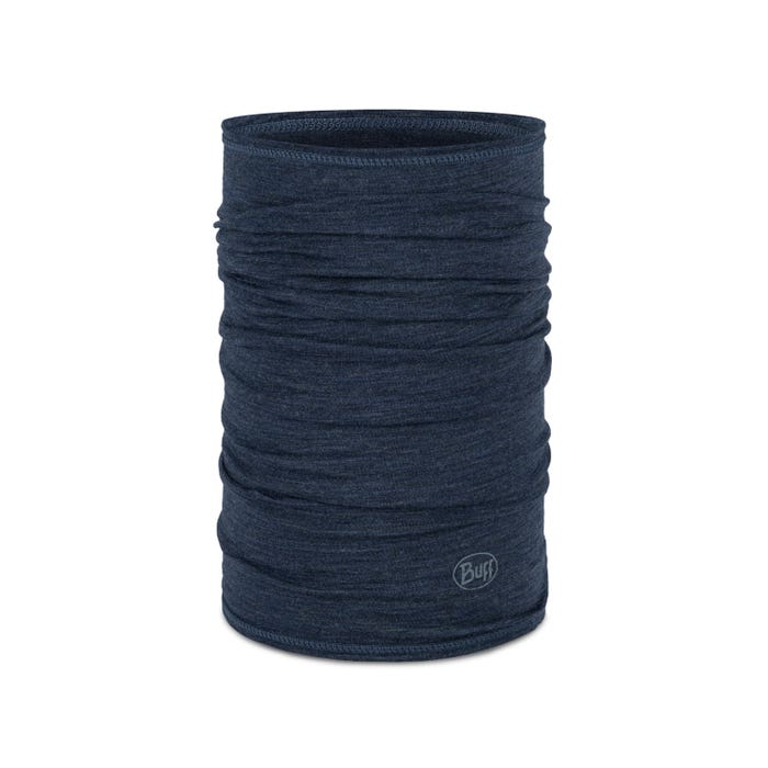 Buff Lightweight Merino Wool Neck Warmer UNI Solid Night Blue