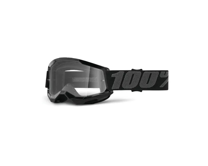 100% STRATA 2 Youth Goggles Black/Clear