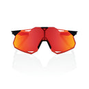 100% Hypercraft XS Sunglasses Soft Tact Black with HiPER Red Mirror Lens