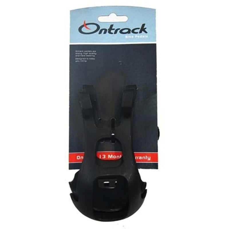 On Track MTB Toe Clip With Straps Black Plastic