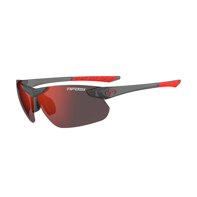 Tifosi Seek FC 2.0  Frameless Sunglasses Satin Vapor/Smoke Red Lens